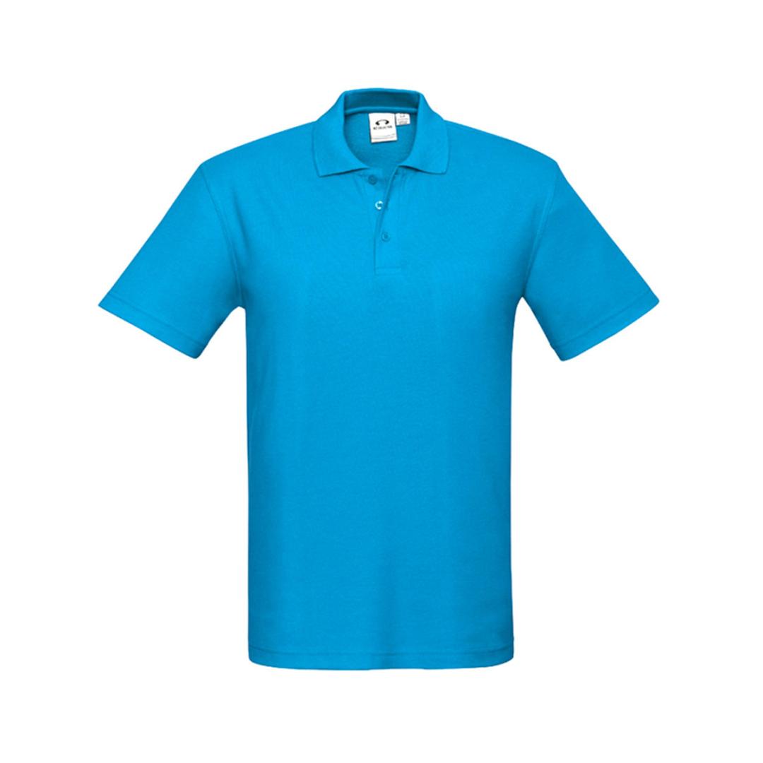 Mens Crew Polo-Cyan