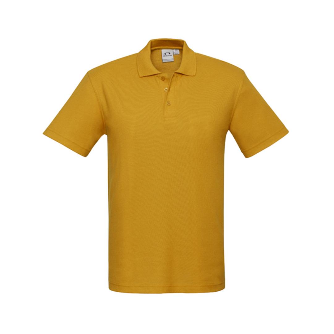 Mens Crew Polo-Gold