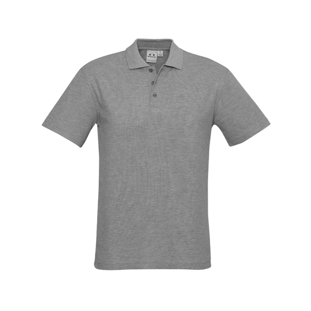 Mens Crew Polo-Grey Marle