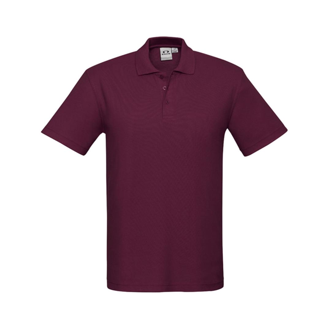 Mens Crew Polo-Maroon