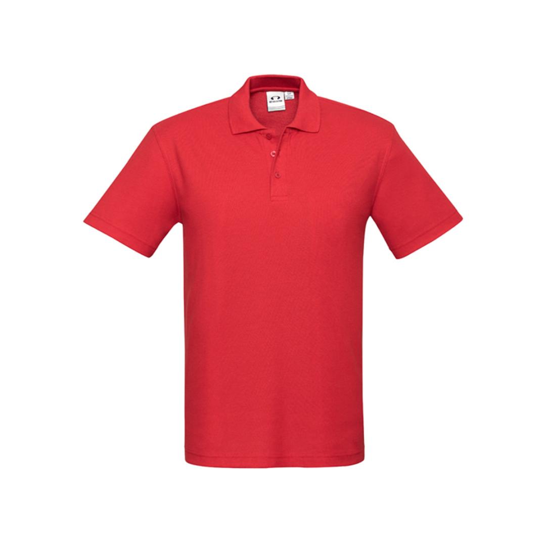 Mens Crew Polo-Red