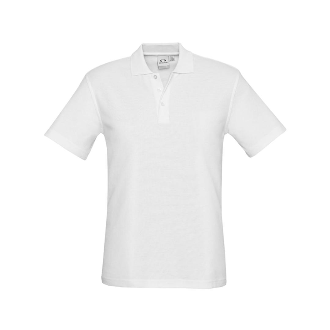 Mens Crew Polo-White