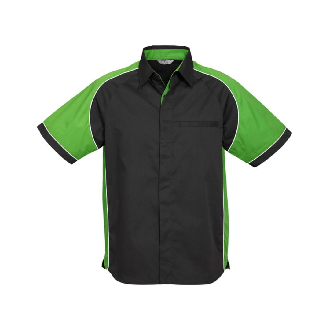 Mens Nitro Shirt-Black / Green / White