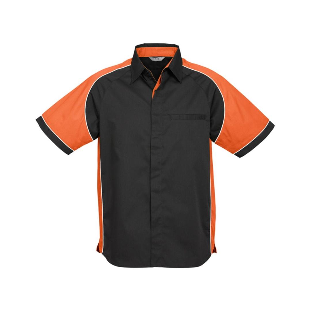 Mens Nitro Shirt-Black / Orange / White