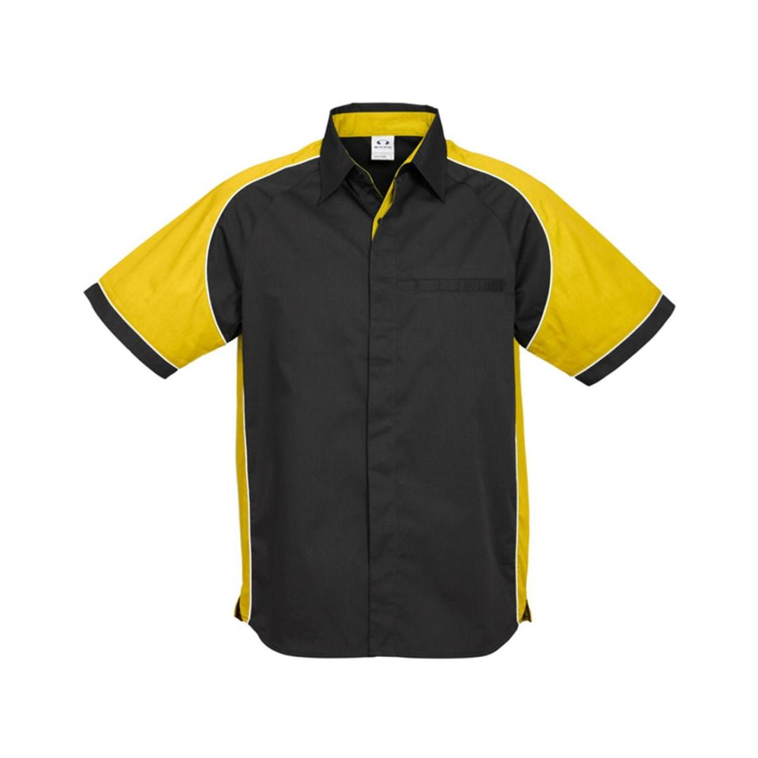 Mens Nitro Shirt-Black / Yellow / White