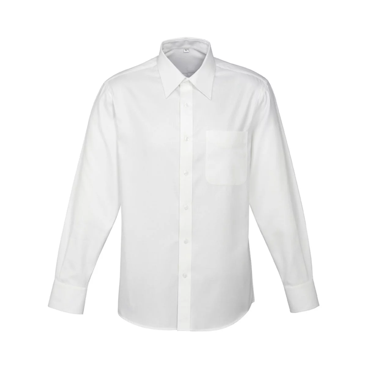 Mens Luxe Long Sleeve Shirt-White