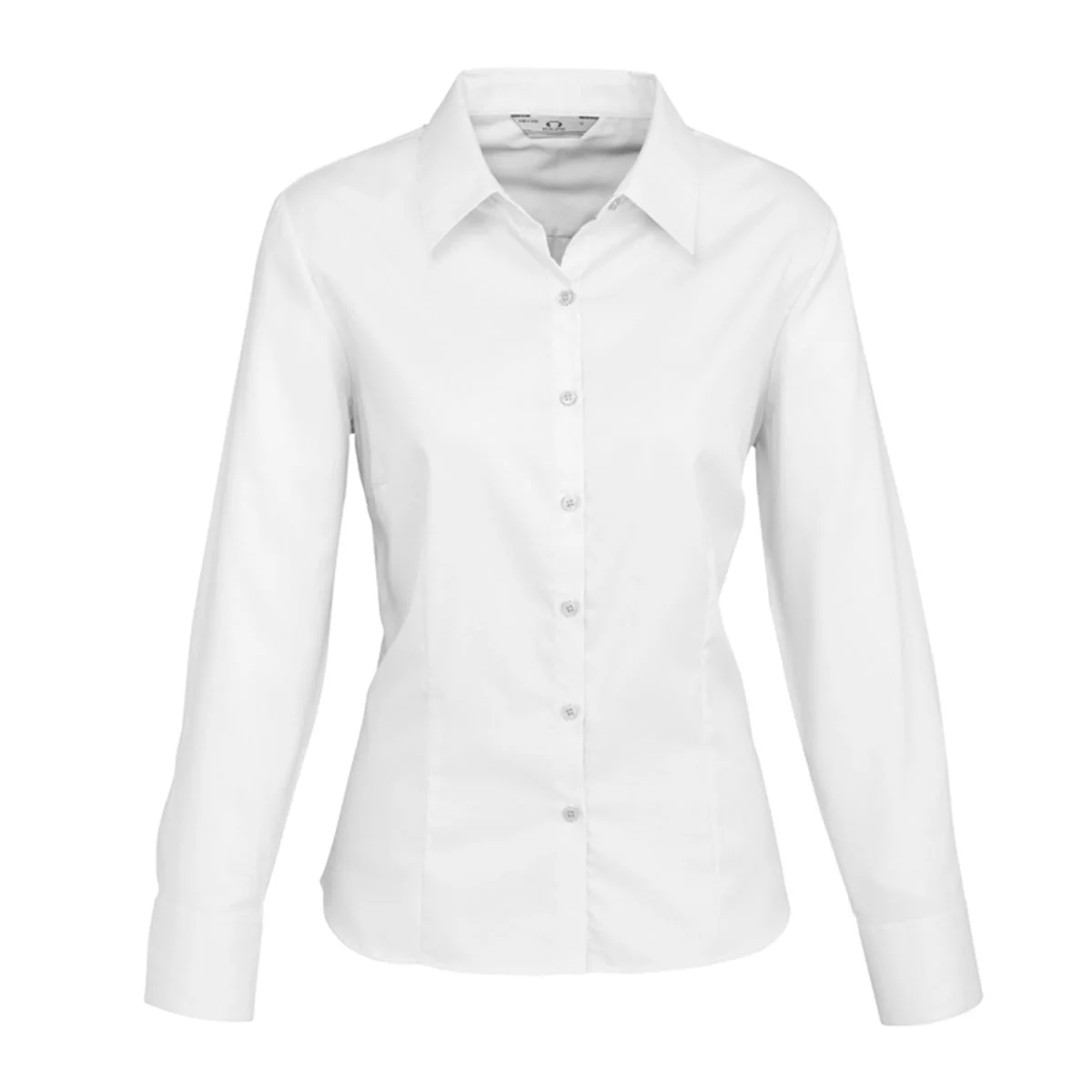 Ladies Luxe Long Sleeve Shirt-White