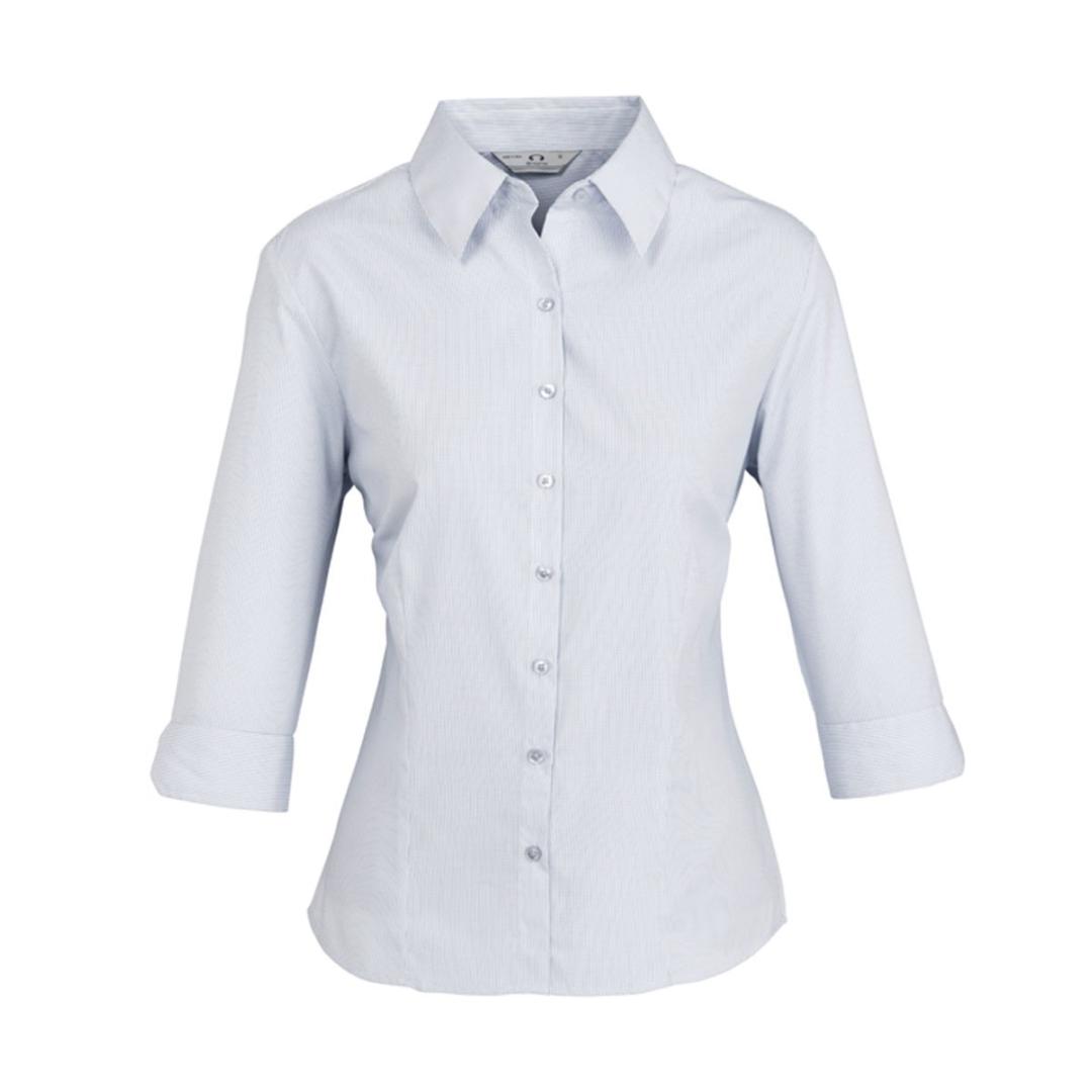 Ladies Signature 3/4 Sleeve Shirt-Dark Blue