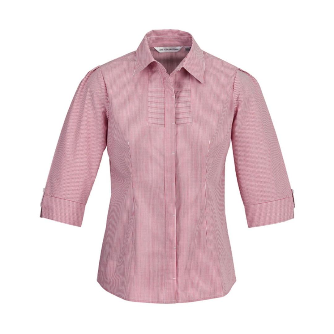 Ladies Berlin 3/4 Sleeve Shirt-Cherry