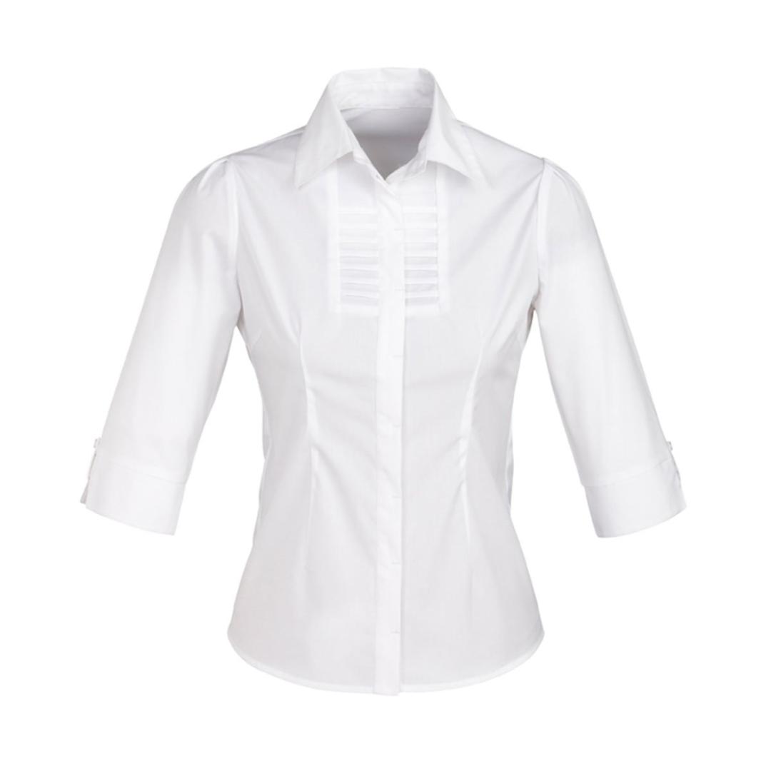 Ladies Berlin 3/4 Sleeve Shirt-White