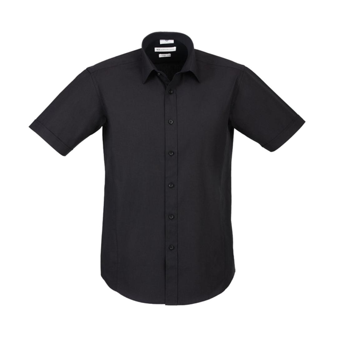 Mens Berlin Short Sleeve Shirt-Black