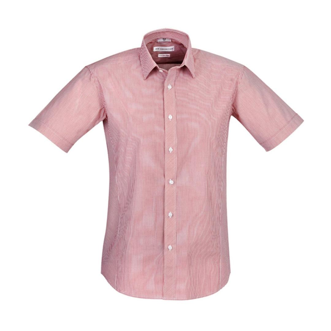 Mens Berlin Short Sleeve Shirt-Cherry