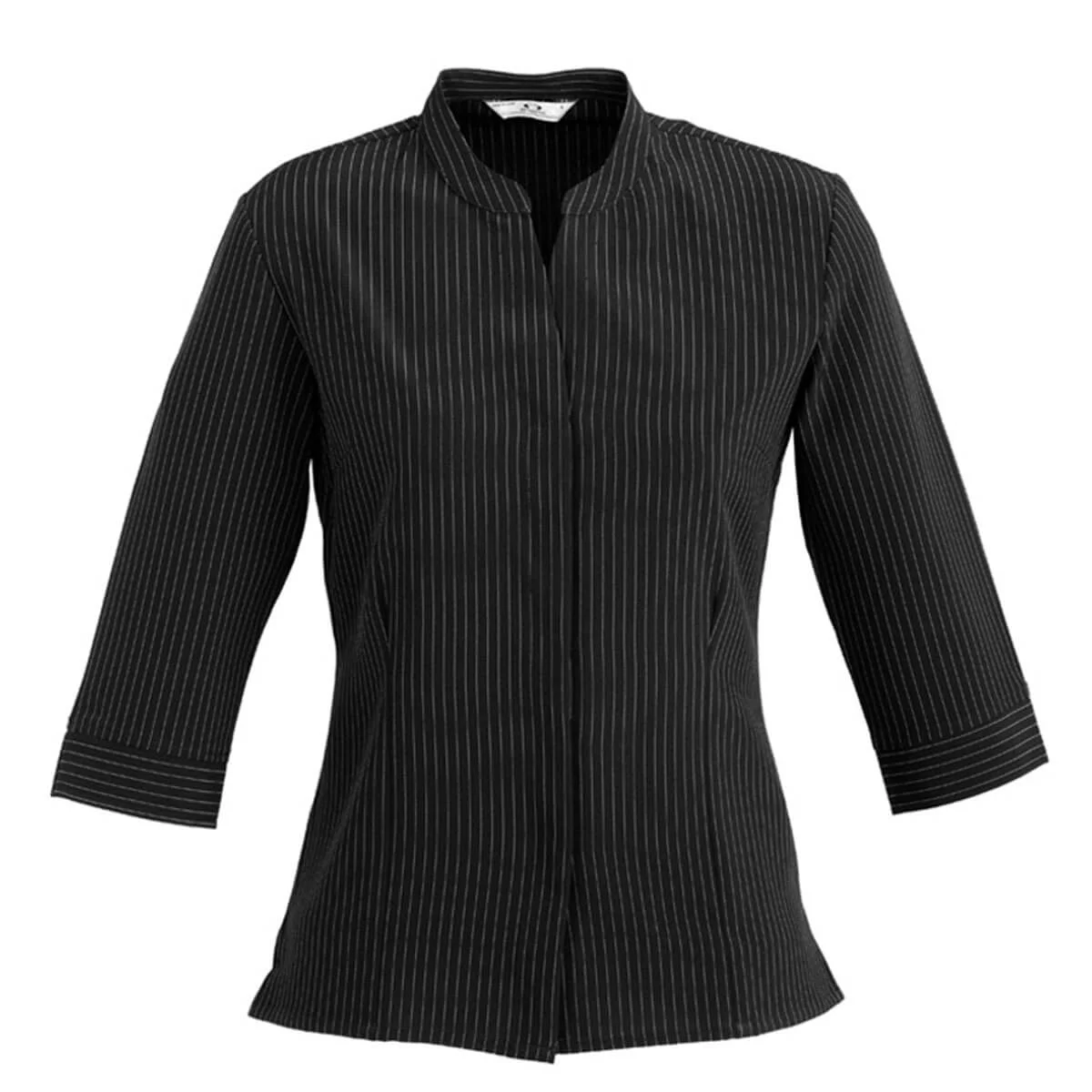 Ladies Quay 3/4 Sleeve Shirt-Black / White