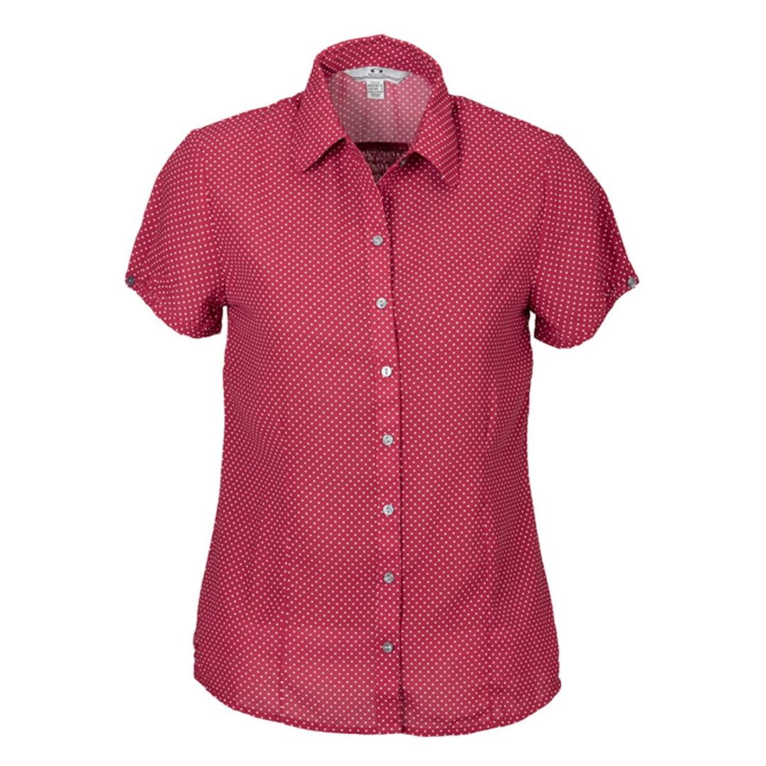 Ladies Ruby Blouse-Cherry / White