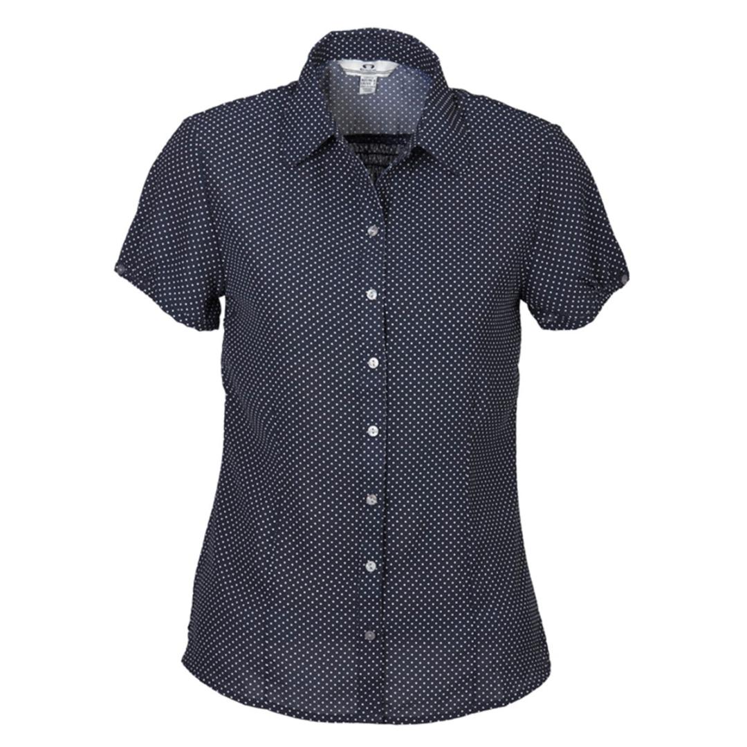 Ladies Ruby Blouse-Navy / White