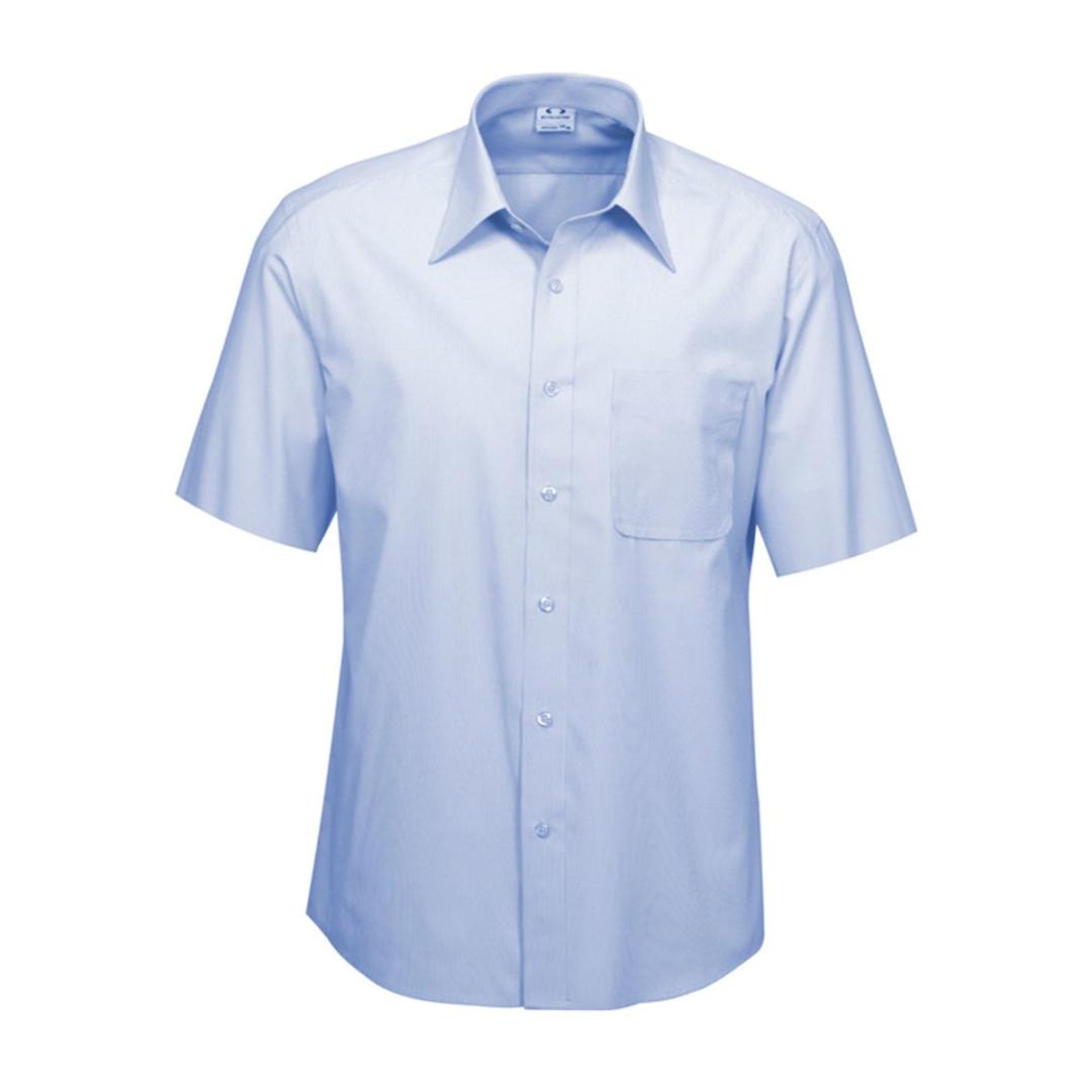 Mens Ambassador Short Sleeve Shirt-Blue