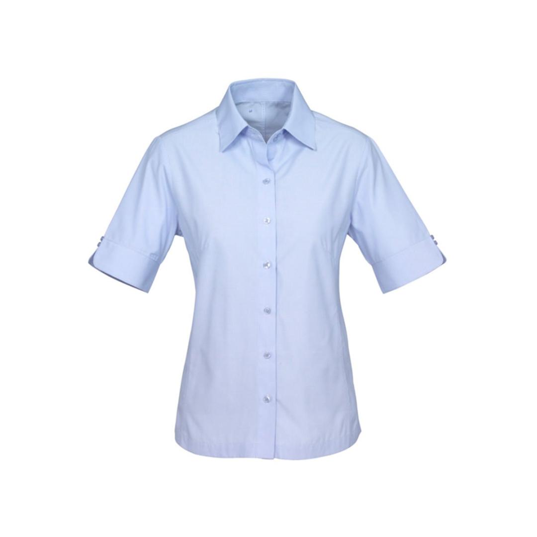 Ladies Ambassador Short Sleeve Shirt-Blue