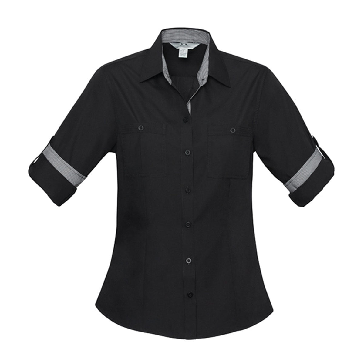 Ladies Bondi Long Sleeve Shirt-Charcoal