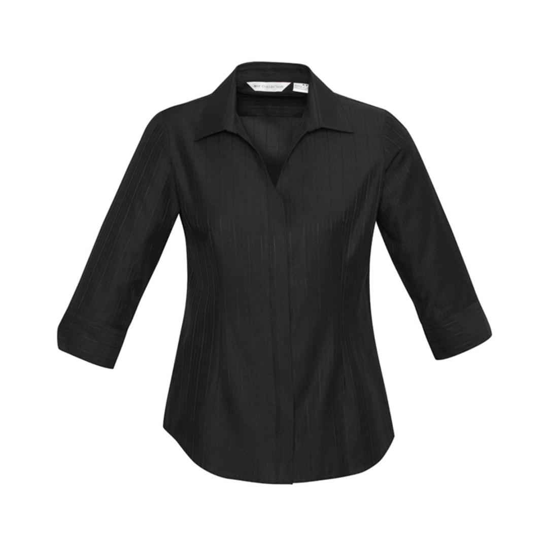 Ladies Preston 3/4 Sleeve Shirt-Black