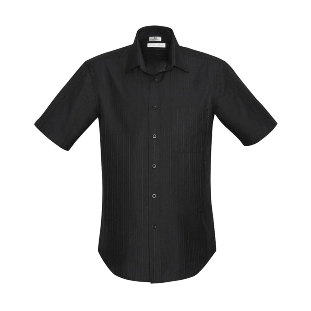 Mens Preston Short Sleeve Shirt-Black