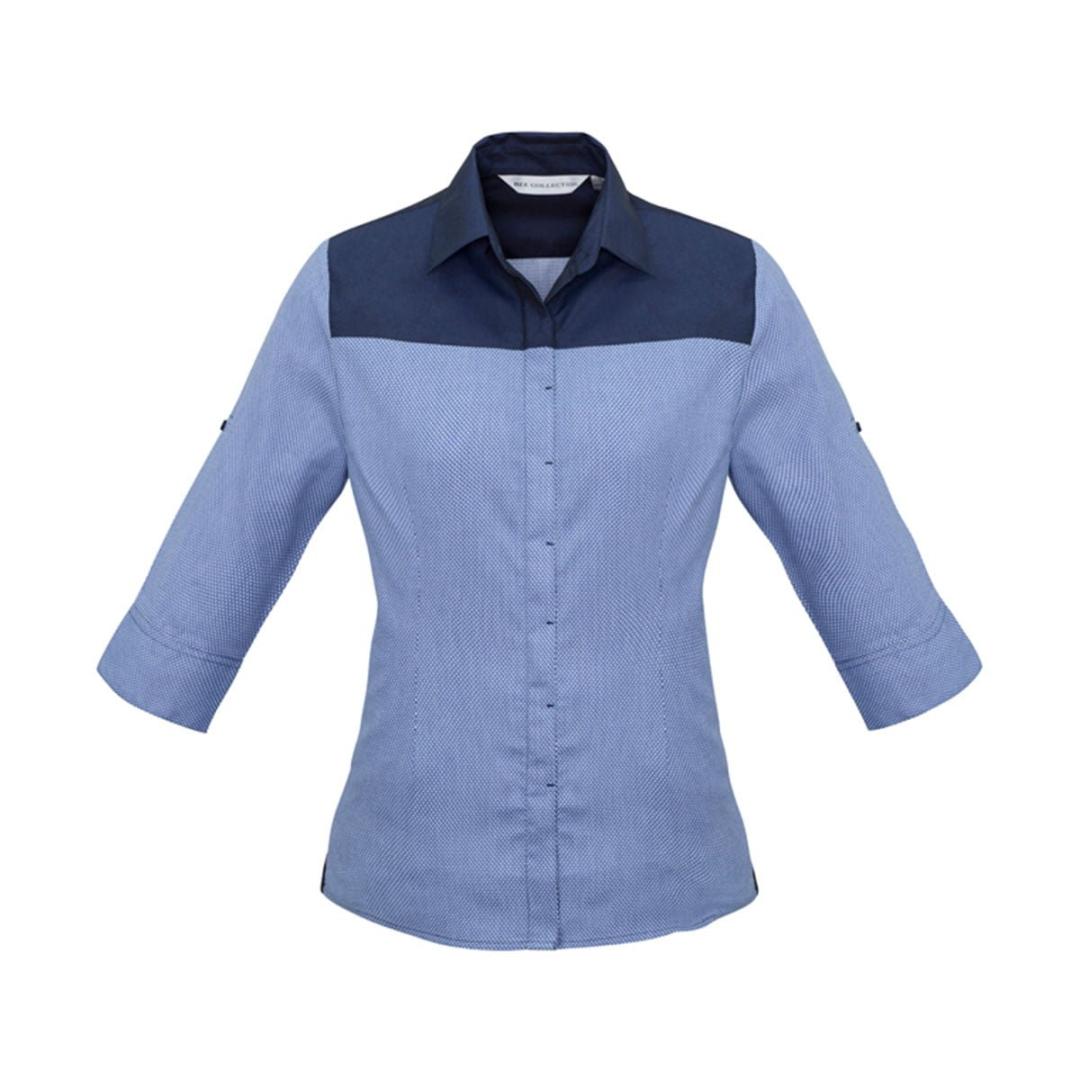 Ladies Havana 3/4 Sleeve Shirt-Denim