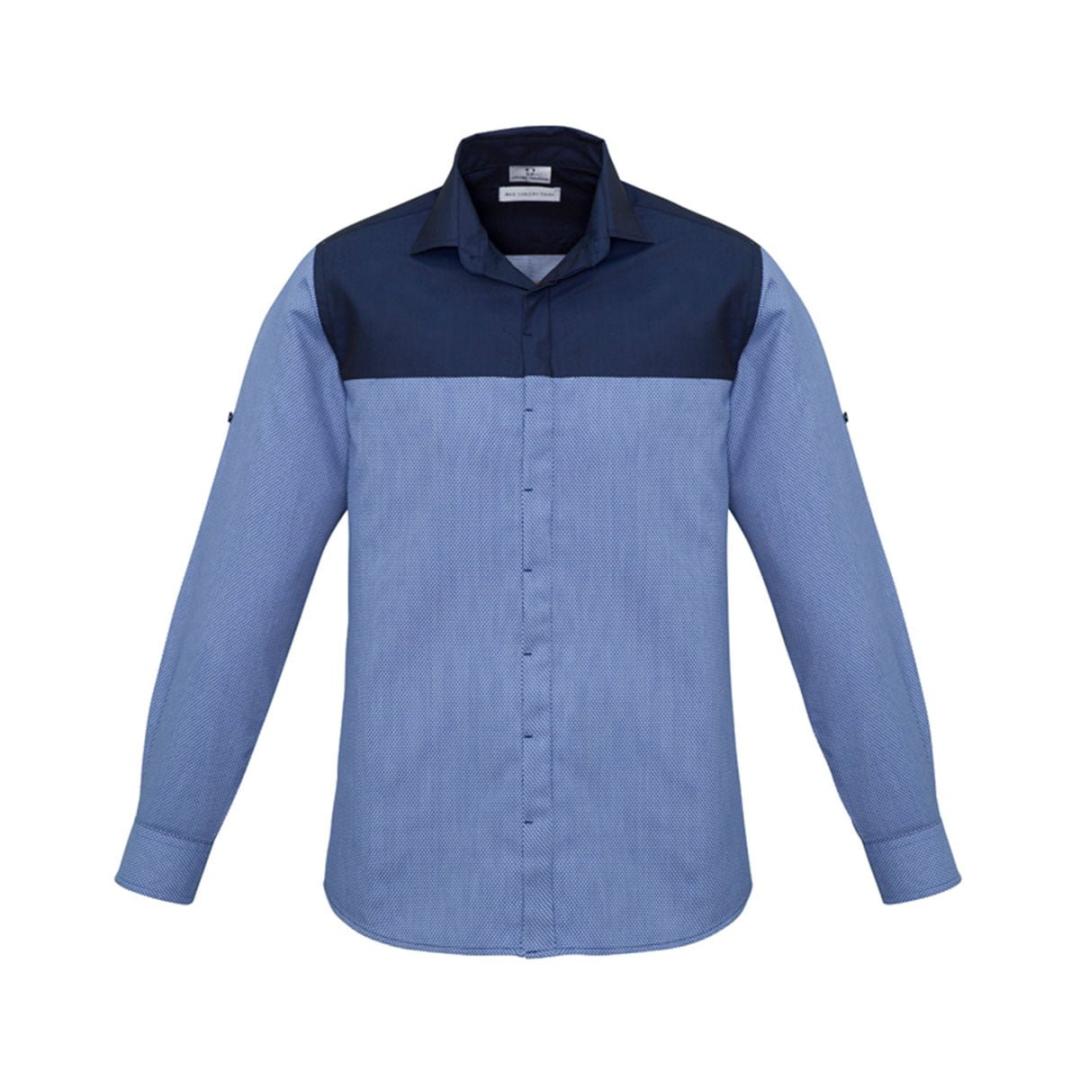 Mens Havana Long Sleeve Shirt-Denim