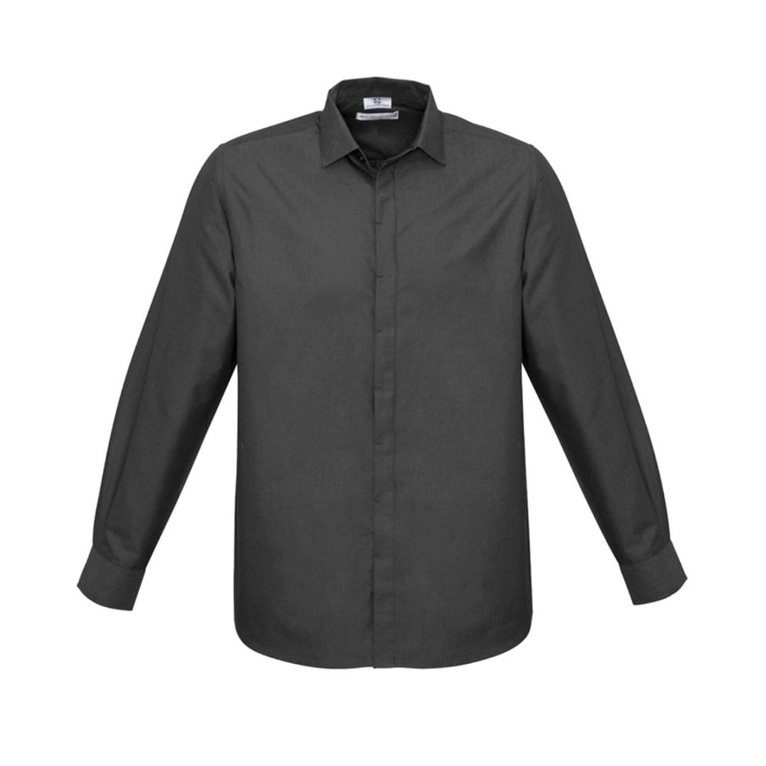Mens Hemingway Long Sleeve Shirt-Slate