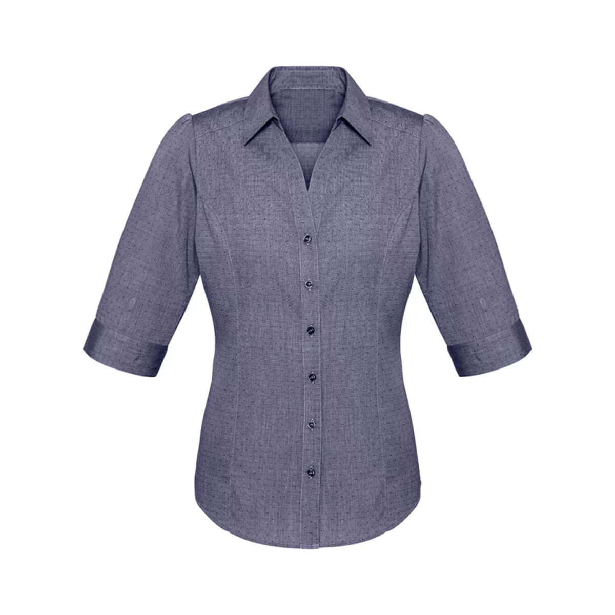 Ladies Trend 3/4 Sleeve Shirt-Midnight Blue