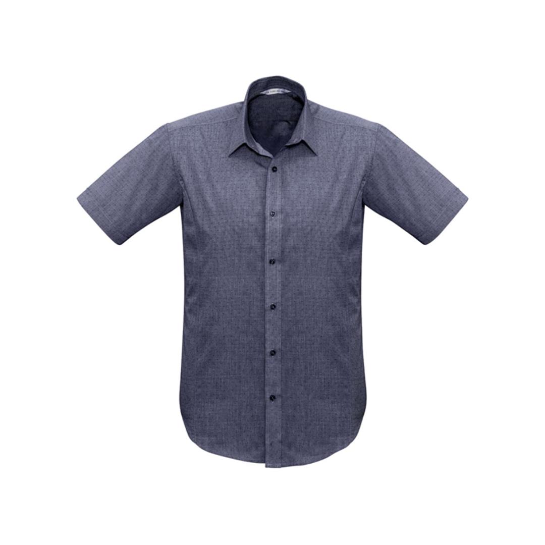 Mens Trend Short Sleeve Shirt-Midnight Blue
