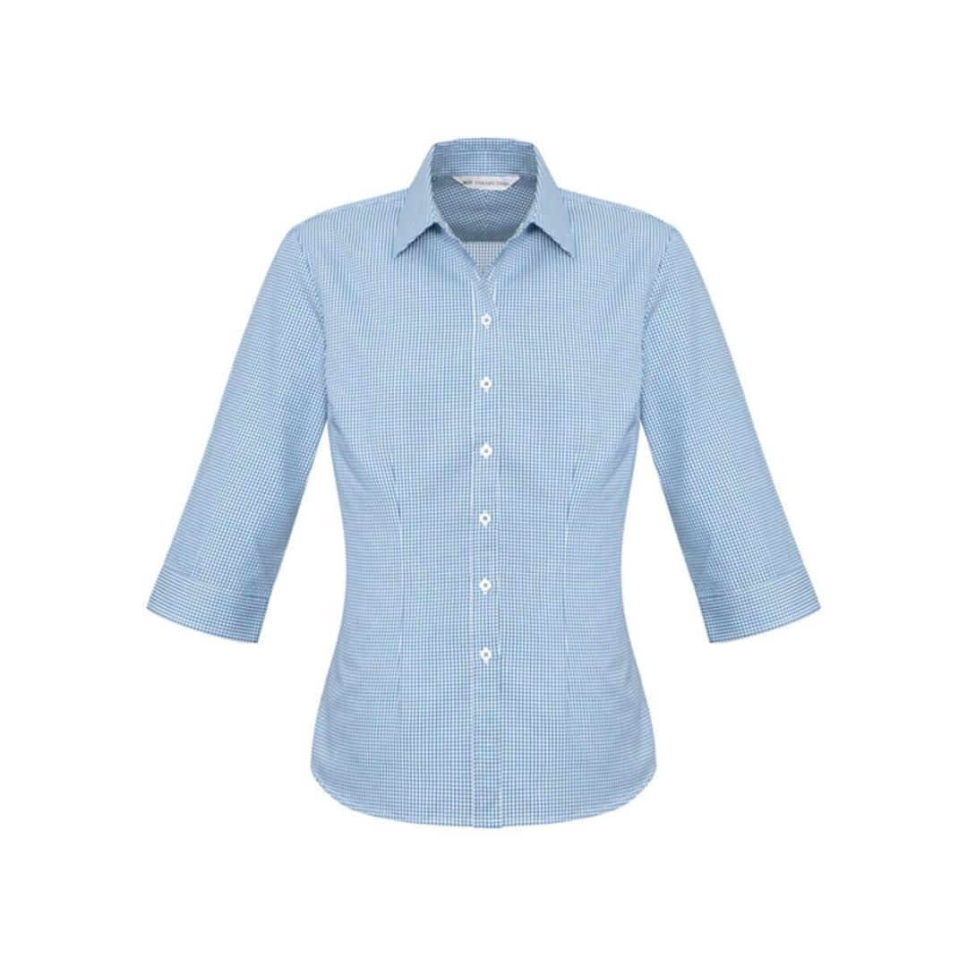 Ladies Ellison 3/4 Sleeve Shirt-Blue