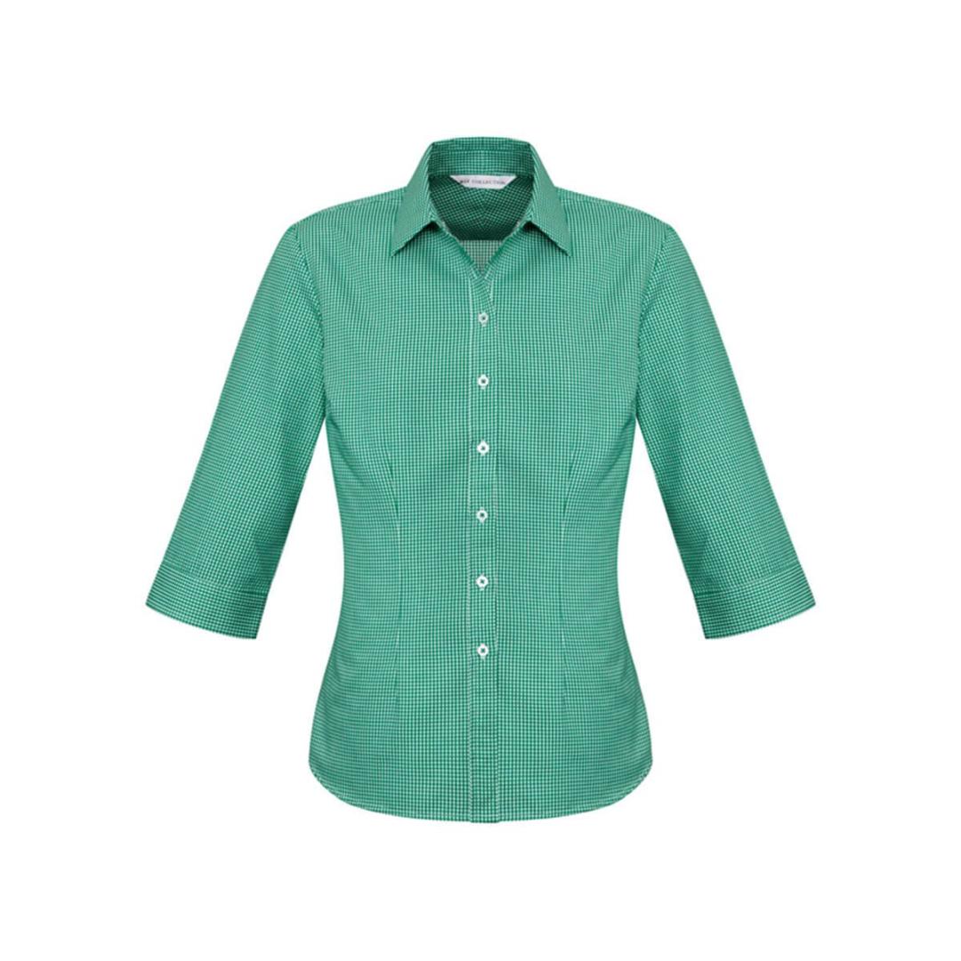 Ladies Ellison 3/4 Sleeve Shirt-Dark Green