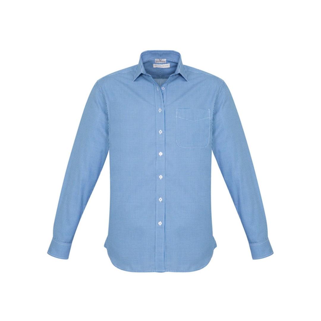Mens Ellison Long Sleeve Shirt-French Blue