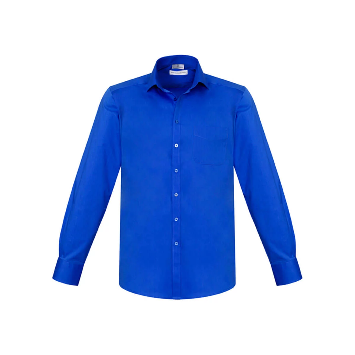 Mens Monaco Long Sleeve Shirt-Electric Blue
