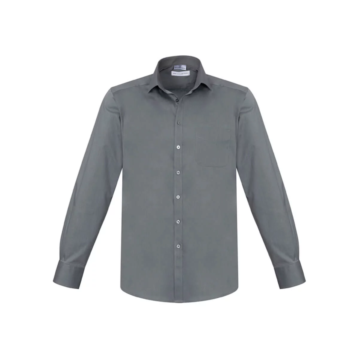 Mens Monaco Long Sleeve Shirt-Platinum