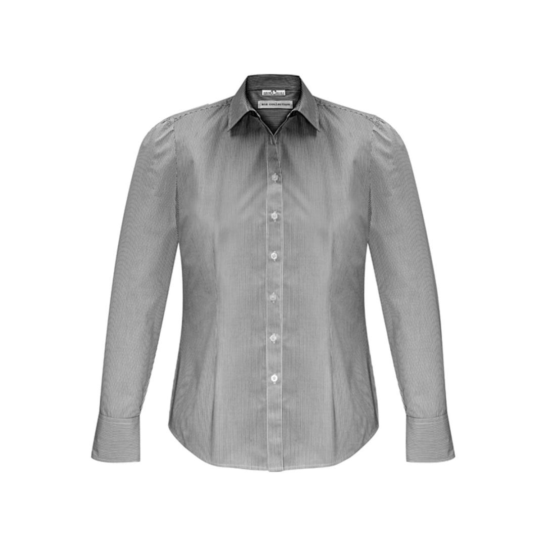 Ladies Euro Long Sleeve Shirt-Black