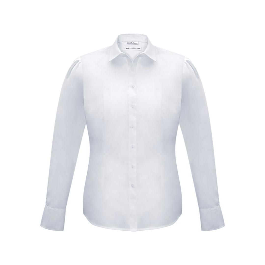 Ladies Euro Long Sleeve Shirt-White