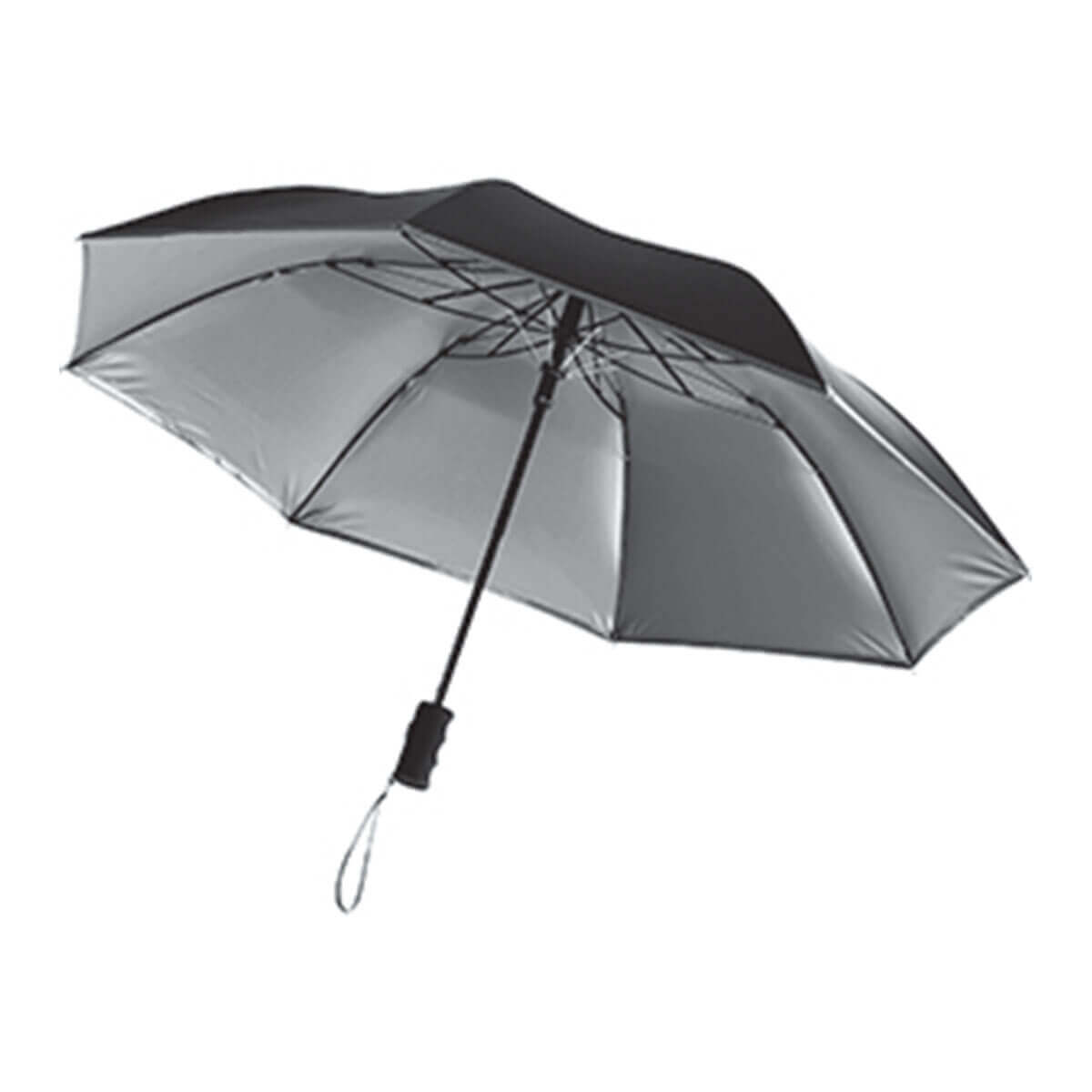 Auto Open 42″ Folding Color Splash Umbrella-Silver/Black