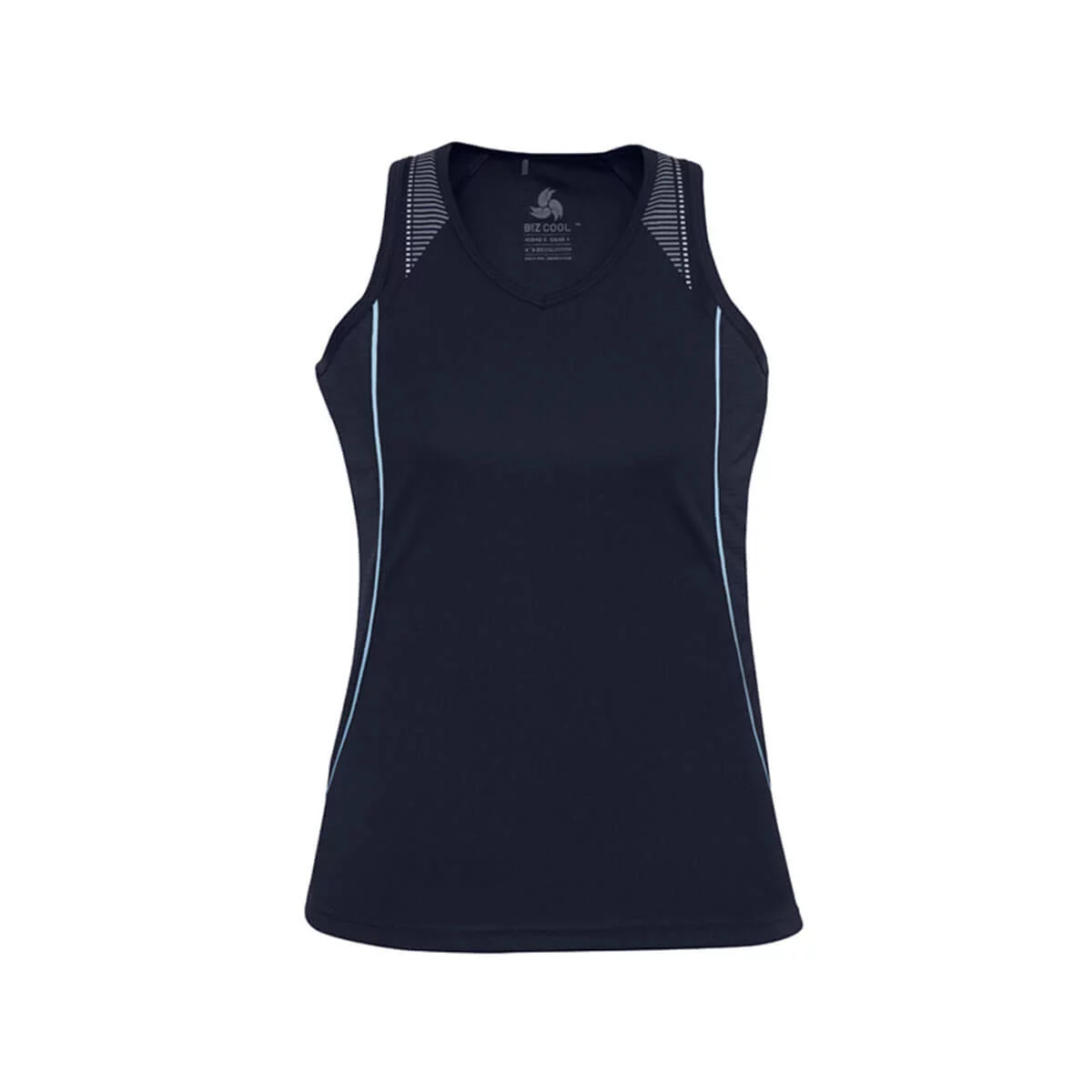 Ladies Razor Singlet-Navy / Sky