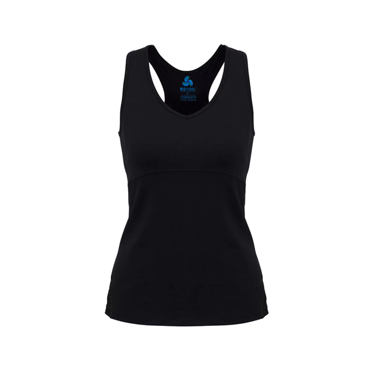 Ladies Maya Sports Bra Top-Black / Black