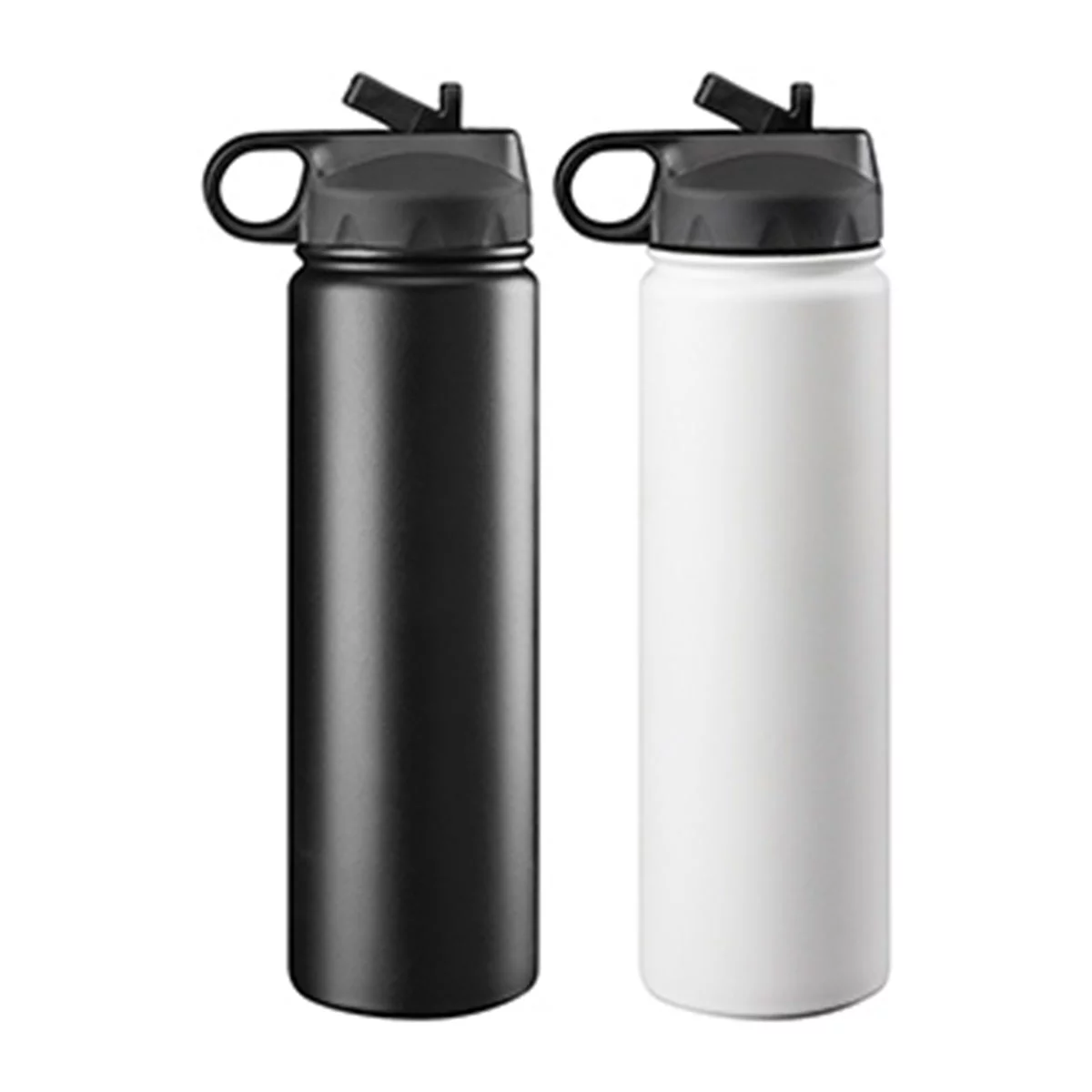 Trekk Double Walled Stainless Drink Bottle – Black-Black