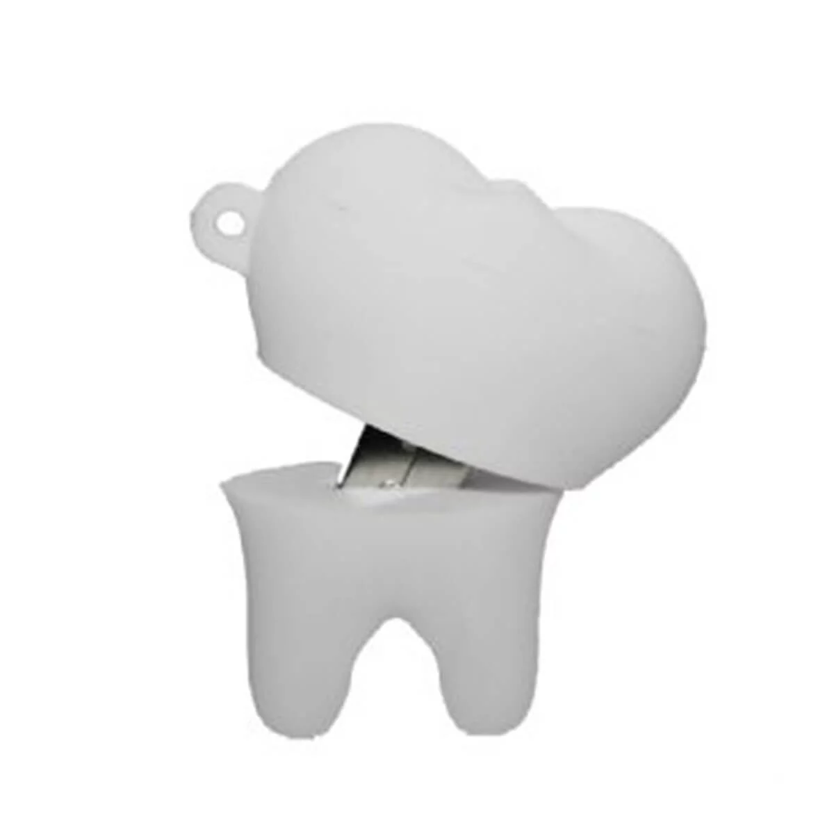 Tooth PVC Flash Drive-You can change up to 2 of the base PVC colours and print your logo in 1-2 colours in 1 position.