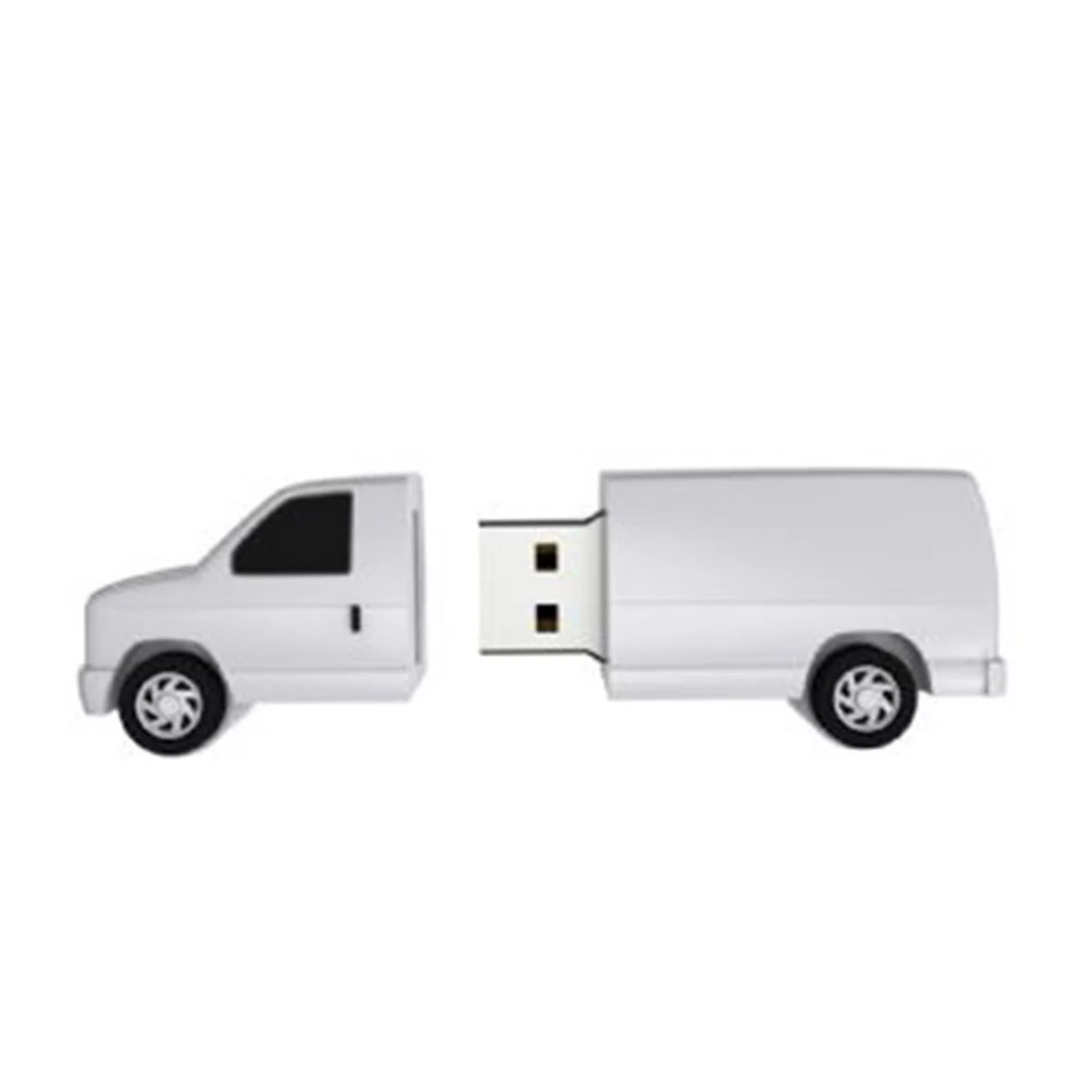 Van PVC Flash Drive-You can change up to 2 of the base PVC colours and print your logo in 1-2 colours in 1 position.