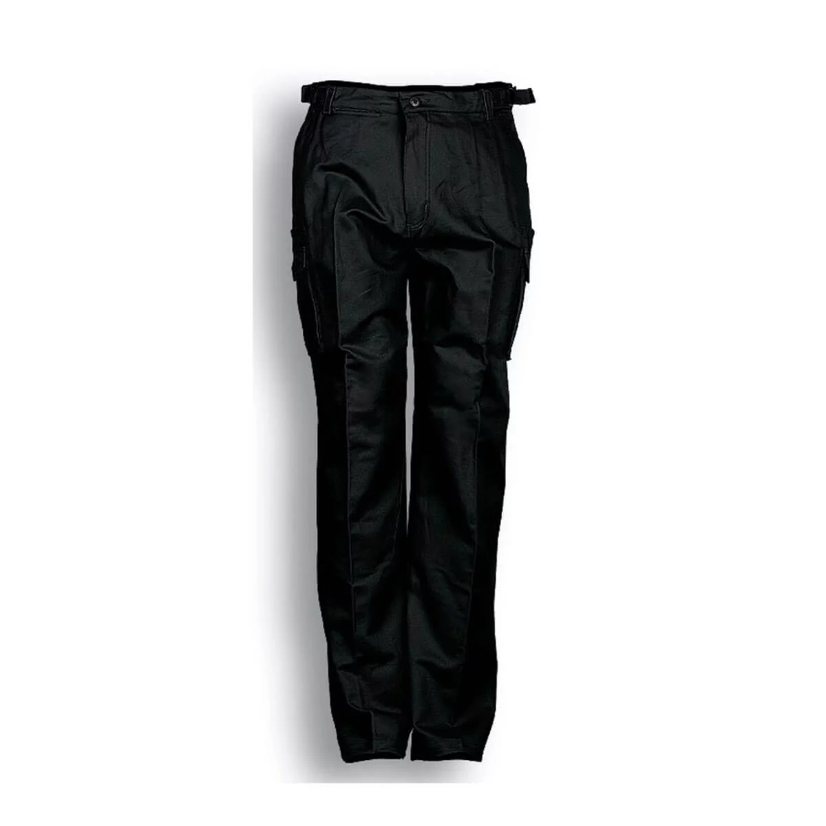 COTTON DRILL CAGO PANTS-Black