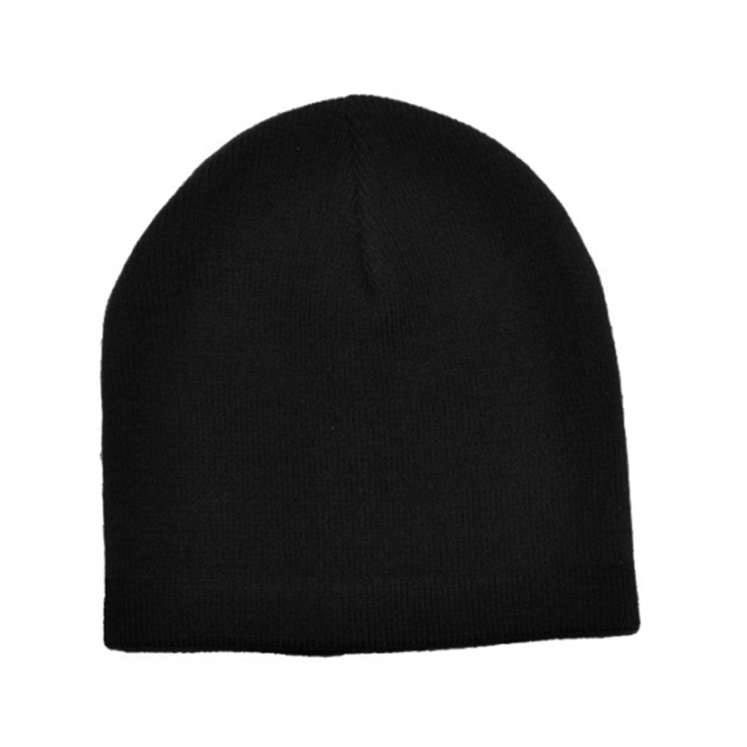 Roll Down Beanie-Black
