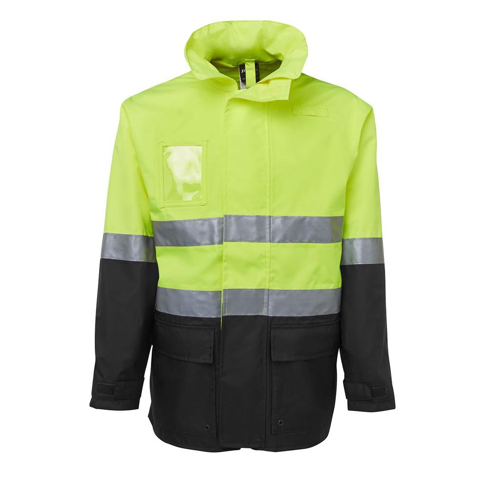 HI VIS (D+N) LONG LINE JACKET-LIME/BLACK