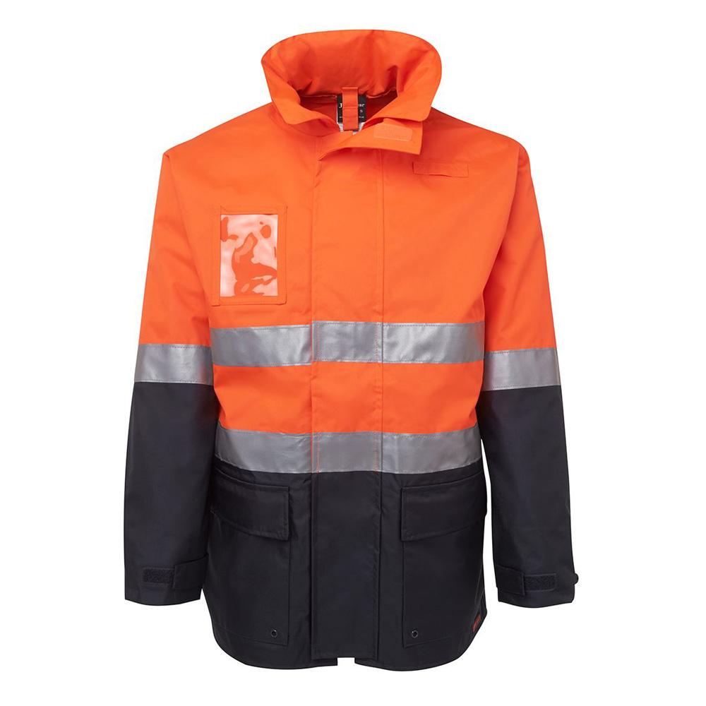 HI VIS (D+N) LONG LINE JACKET-ORANGE/NAVY