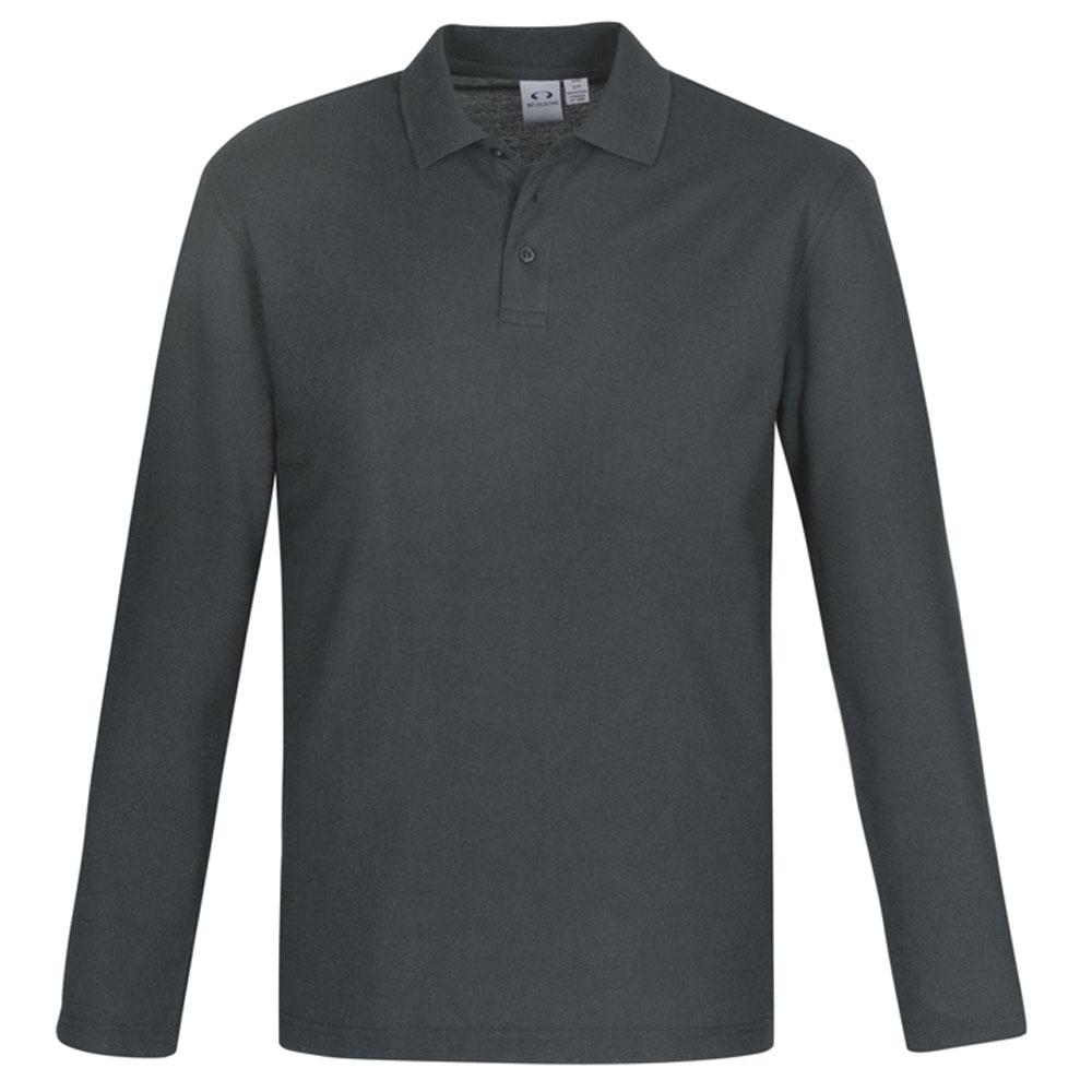 Crew Mens L/S Polo-Charcoal